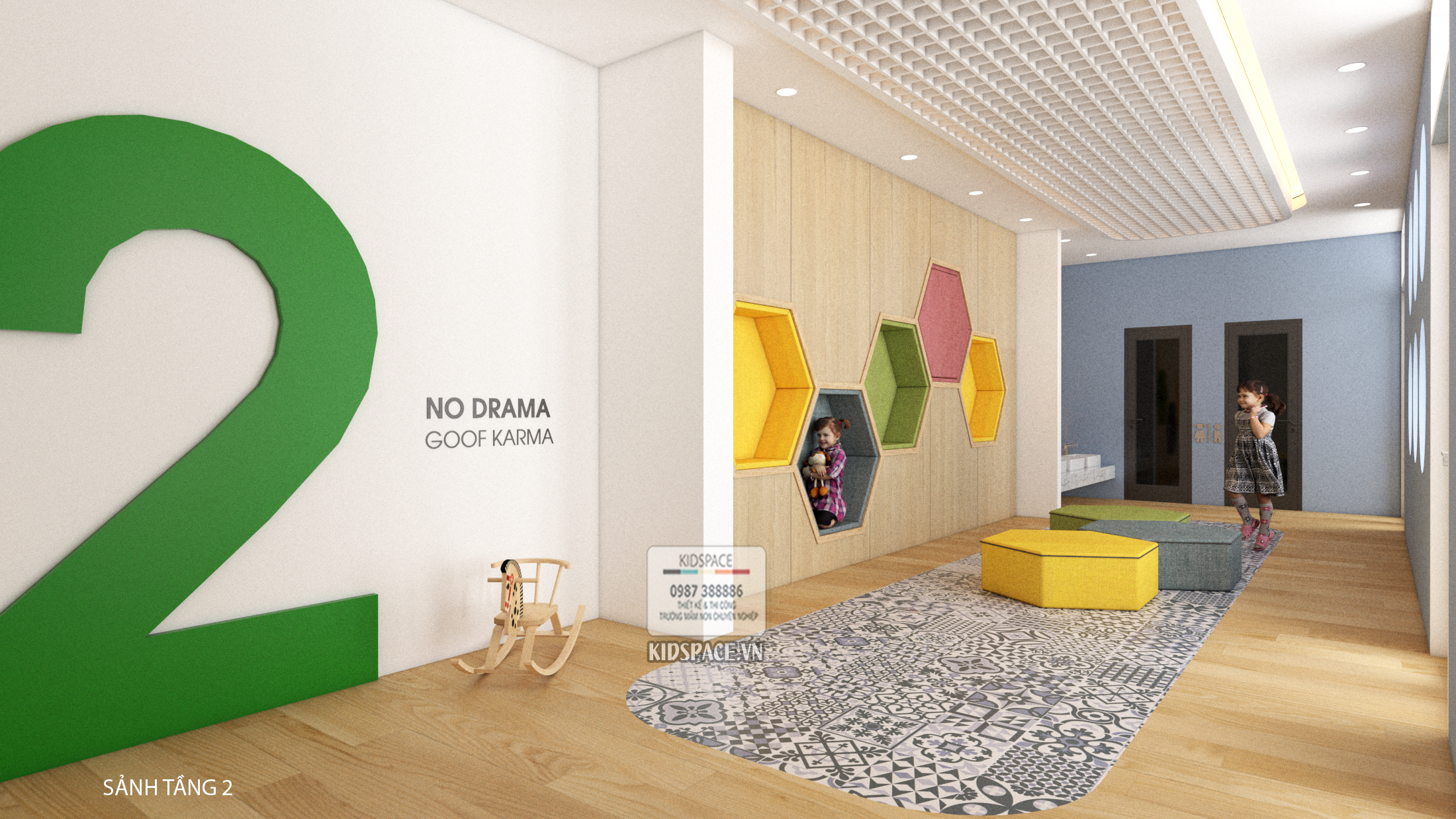 thiết kế mầm non đẹp HAPPY KINGDOM